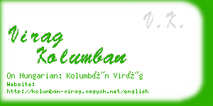 virag kolumban business card